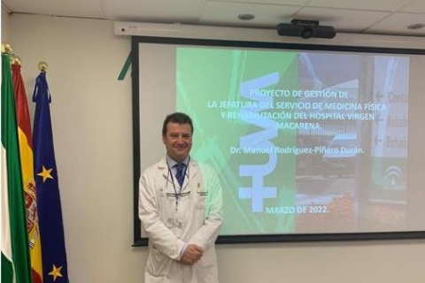 El Prof. Manuel Rodrígiez Piñero, miembro de nuestro Departamento ha renovado su cargo como Jefe del Servicio de Rehabilitación del Hospital Universitario "Virgen Macarena" de Sevilla.