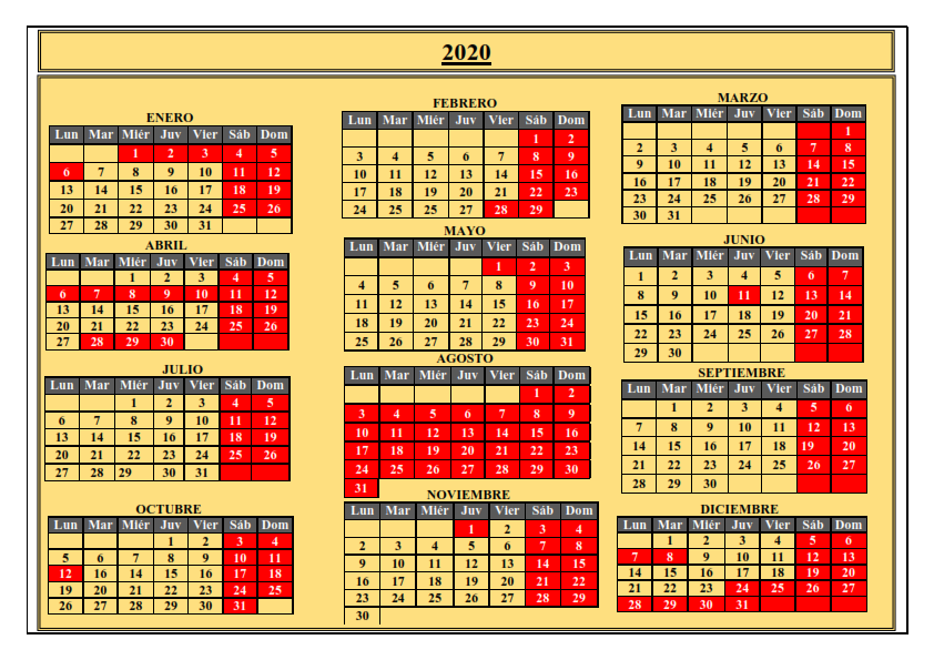 Calendario acadmico 2020 001