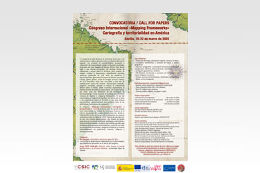 CONVOCATORIA / CALL FOR PAPERS: Congreso lnternacional «Mapping Frameworks» Cartografía y territorialidad en América