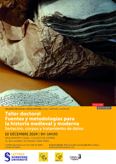 Taller doctoral: Fuentes y metodologías para la historia medieval y moderna: Seriación, corpus y tratamiento de datos