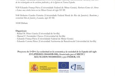 Seminario Internacional: Fuentes y metodología para la historia de la esclavitud en el mundo atlántico durante la Edad Moderna