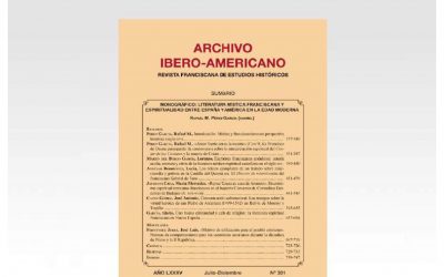 Monográfico: Literatura mística franciscana y espiritualidad entre España y América en la Edad Moderna, Archivo-Iberoamericano
