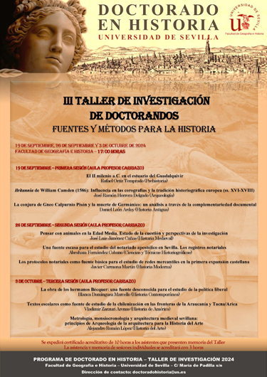 III Taller de Investigación de Doctorandos: Fuentes y Métodos para la Historia