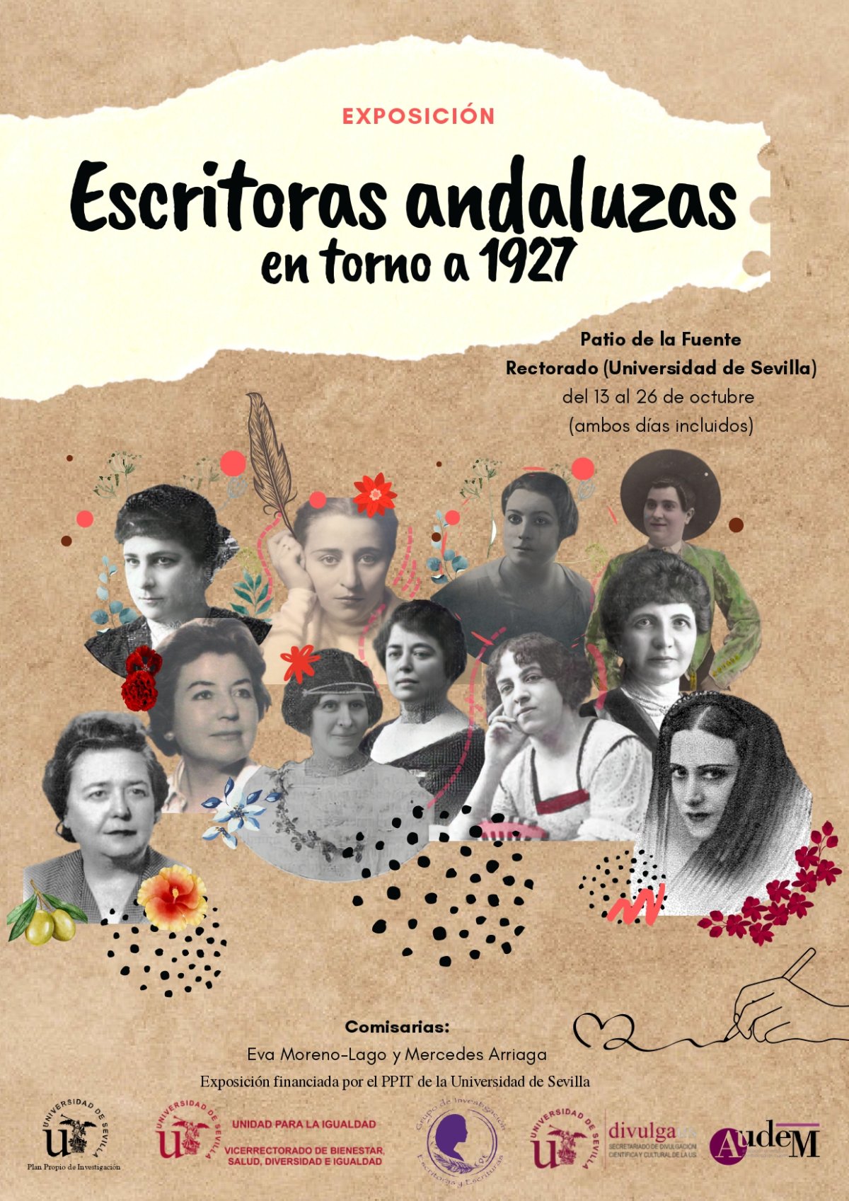 Cartel de la exposición Escritoras andaluzas en torno a 1927