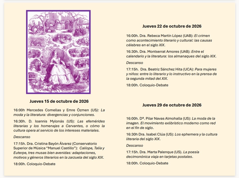 Programa del seminario «Literatura desbordada»