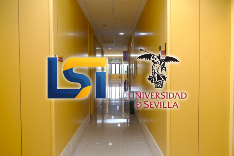 Imagen corporativa con los logotipos del departamento de lenguajes y sistemas informáticos y de la Universidad de Sevilla