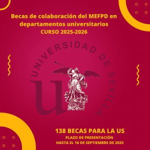 Anuncio de la US sobre las becas de colaboración. Pulsa para visitar la web de la US.