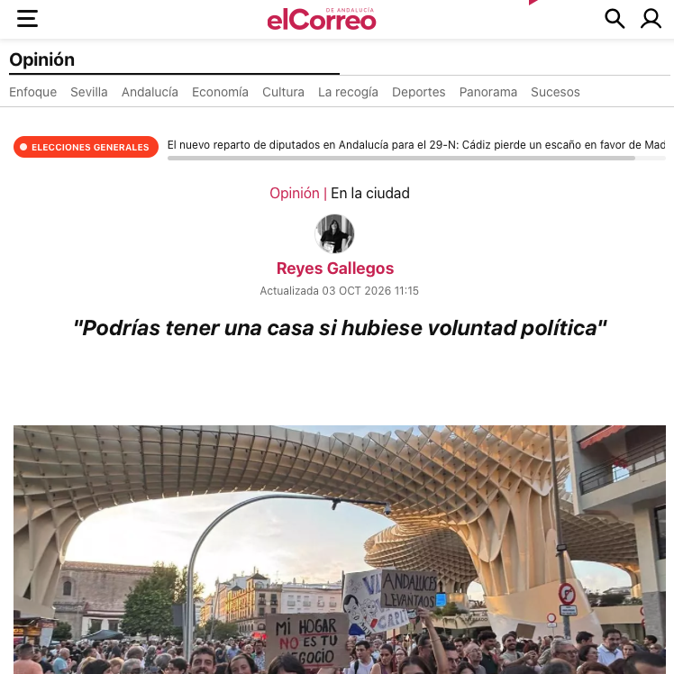 Podrías tener una casa si hubiese voluntad politica